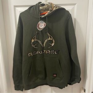 Realtree Olive Green Camo-Logo Pullover Hoodie